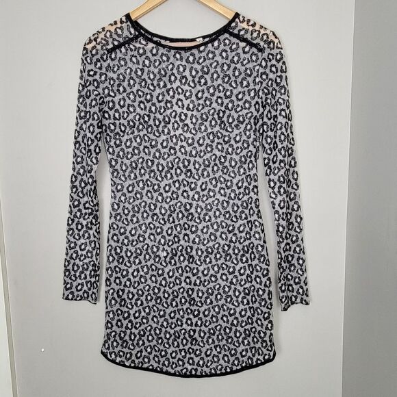 Free People Call Me Sometime  Long Sleeve Bodycon Mesh Dress - Picture 1 of 4